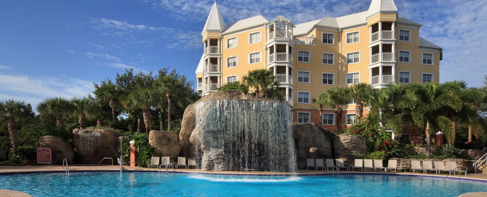Exterior of Hilton Grand Vacations Club at SeaWorld in Orlando, Florida