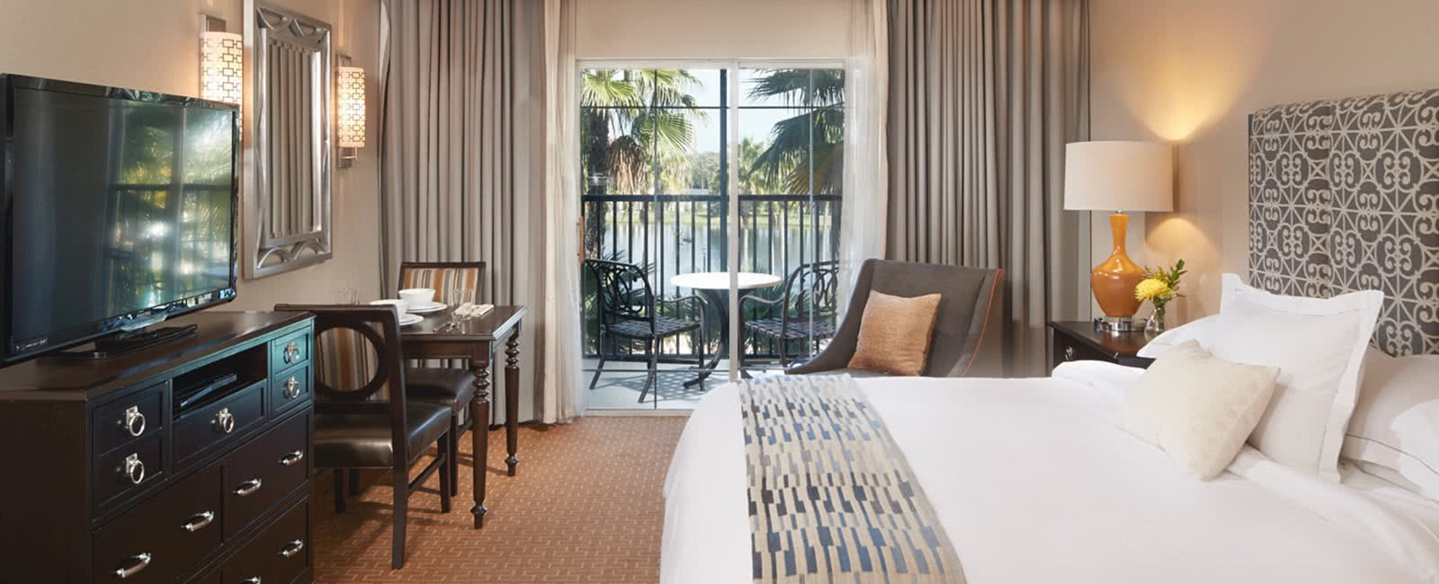 Bedroom at Hilton Grand Vacations Club at Tuscany Village in Orlando, Florida