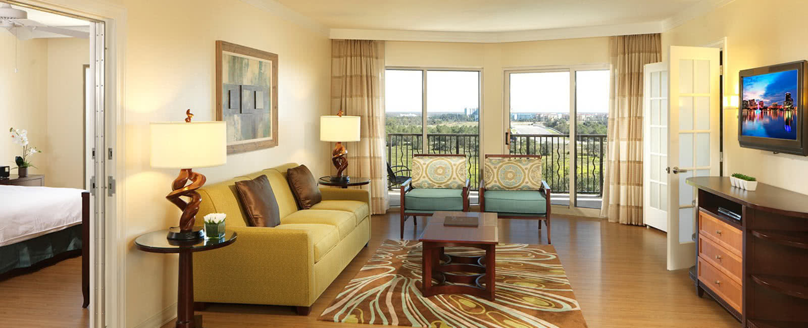 Living Area at Parc Soleil by Hilton Grand Vacations Club in Orlando, Florida