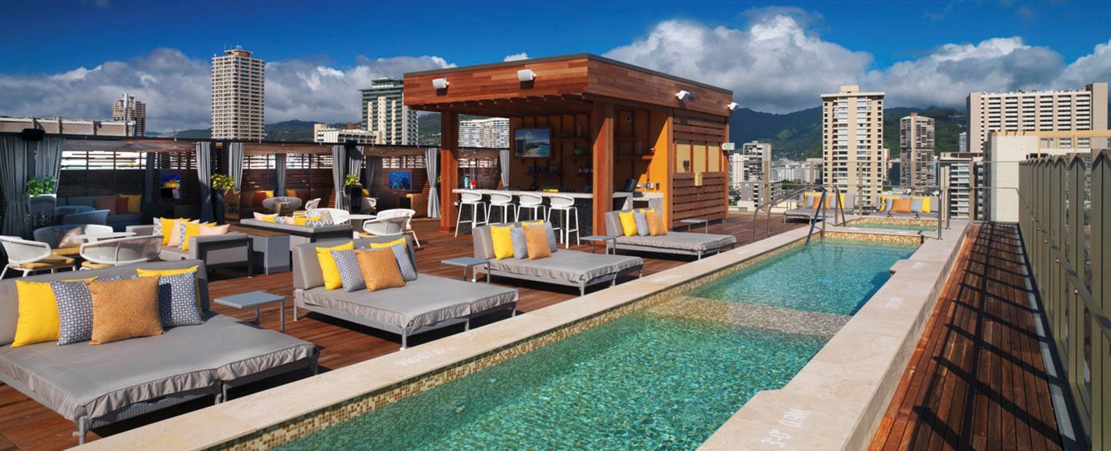 Pool Area of Hokulani Waikiki Resort in Honolulu, Hawaii