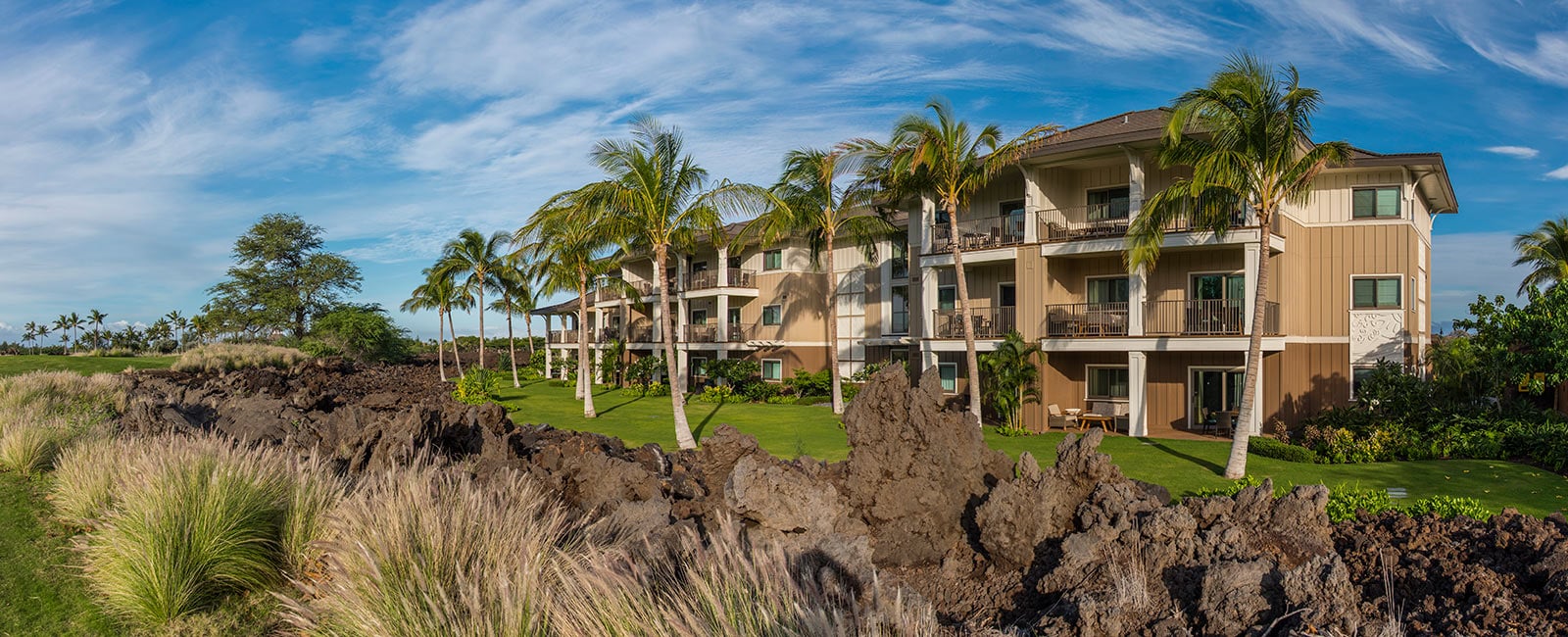 Exterior of Kings' Land Resort in Waikoloa, Hawaii