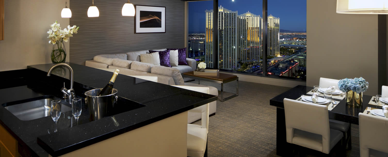 Living Area at Elara Resort in Las Vegas, Nevada