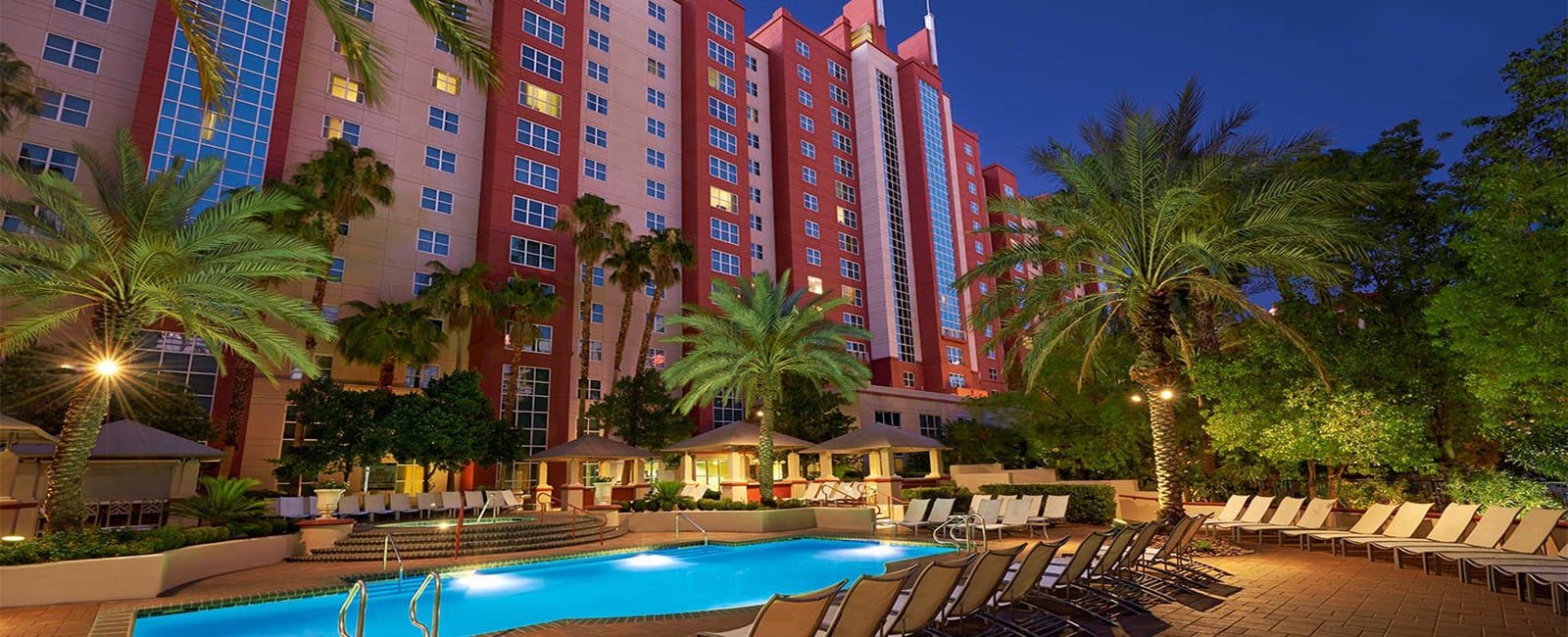 Pool Area of the Flamingo Resort in Las Vegas, Nevada