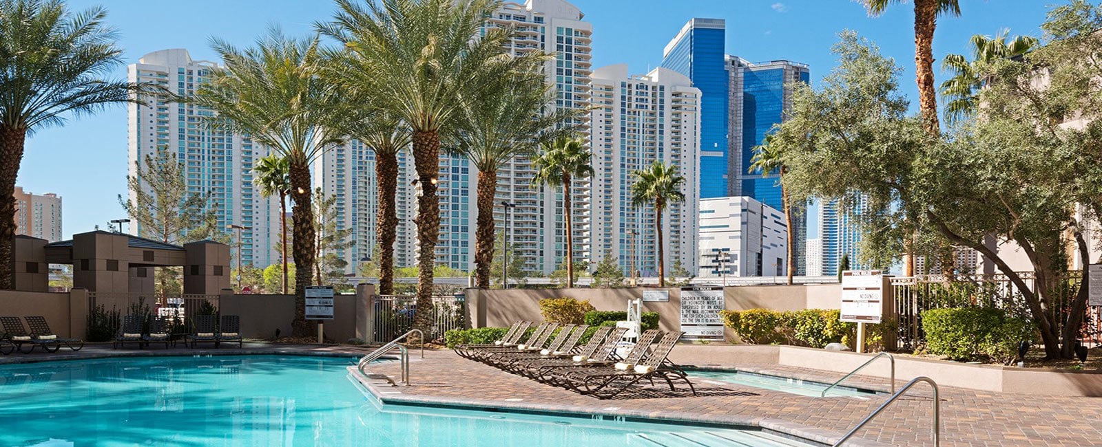 Pool Area of Hilton Grand Vacations on Paradise in Las Vegas, Nevada