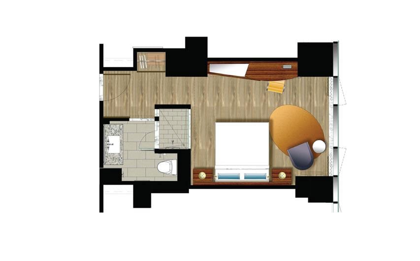 Studio Floor Plan at West 57th Street Resort by Hilton Club