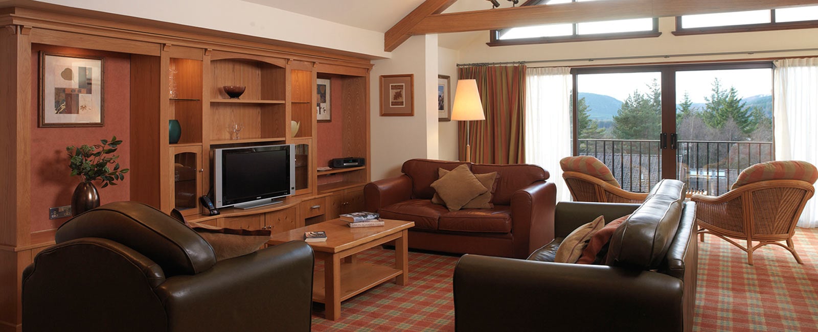 Living Area at Hilton Grand Vacations Club at Craigendarroch Lodges in Royal Deeside, Scotland