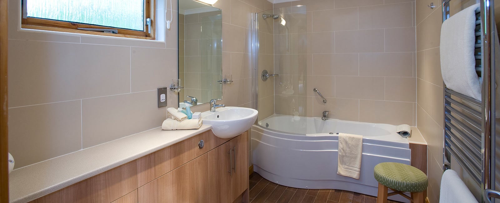 Bathroom at Hilton Grand Vacations Club at Craigendarroch Lodges in Royal Deeside, Scotland
