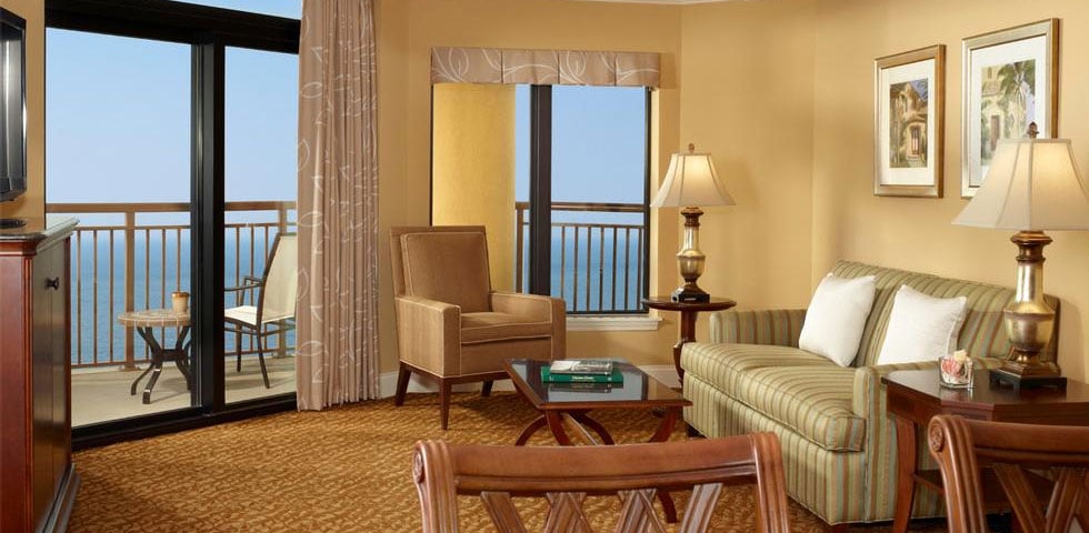 The Living Area at Anderson Ocean Club in Myrtle Beach, South Carolina